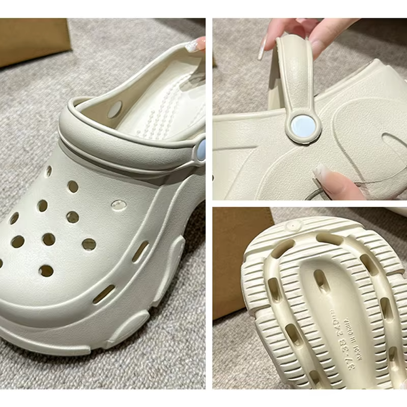 Chunky Platform Clogs Sandals Women Summer Soft Thick Bottom Beach Garden Shoes Woman Slide Non Slip EVA Wedge Slippers