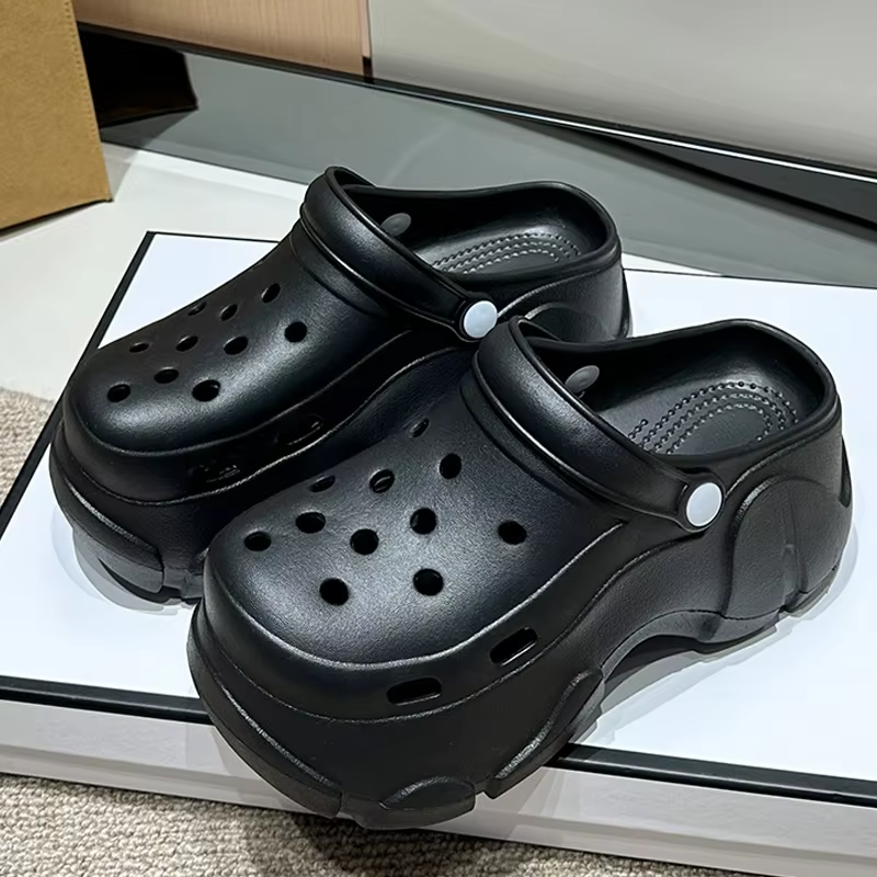 Chunky Platform Clogs Sandals Women Summer Soft Thick Bottom Beach Garden Shoes Woman Slide Non Slip EVA Wedge Slippers