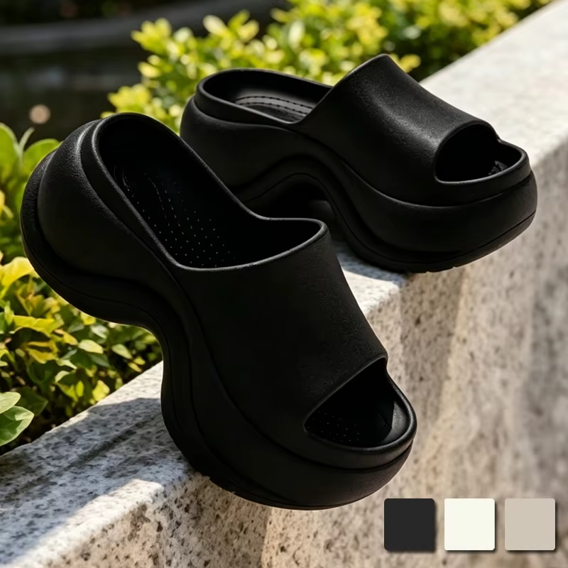 Thick Platform Women's Slippers Summer Outdoor Indoor Soft Sole Home Slide Sandals EVA Summer Fashion Wear Beach Anti-Slip Shoes