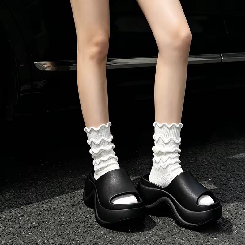 Thick Platform Women's Slippers Summer Outdoor Indoor Soft Sole Home Slide Sandals EVA Summer Fashion Wear Beach Anti-Slip Shoes