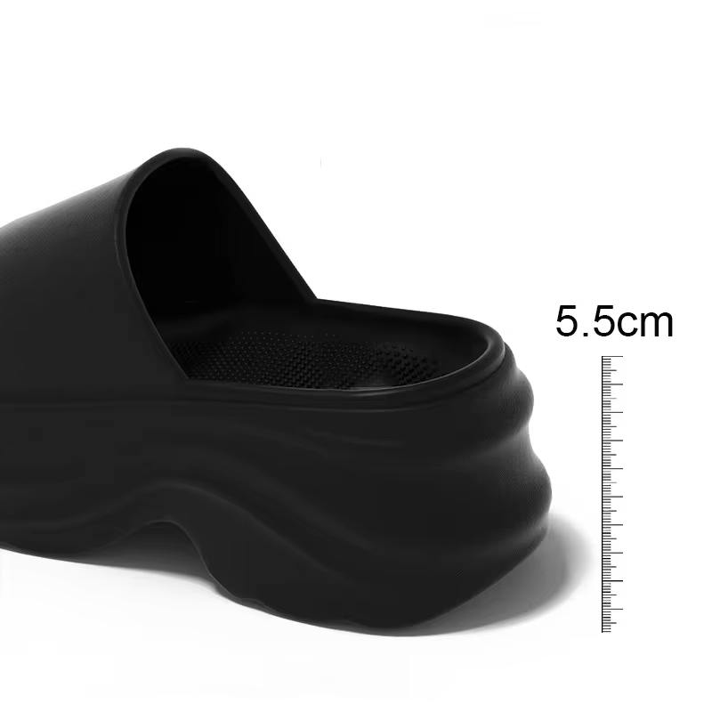 Women's EVA Platform Slippers Women Thick Sole Non Slip Beach Slides Sandals For Women Summer Soft Sole Wedge Heel Slipper