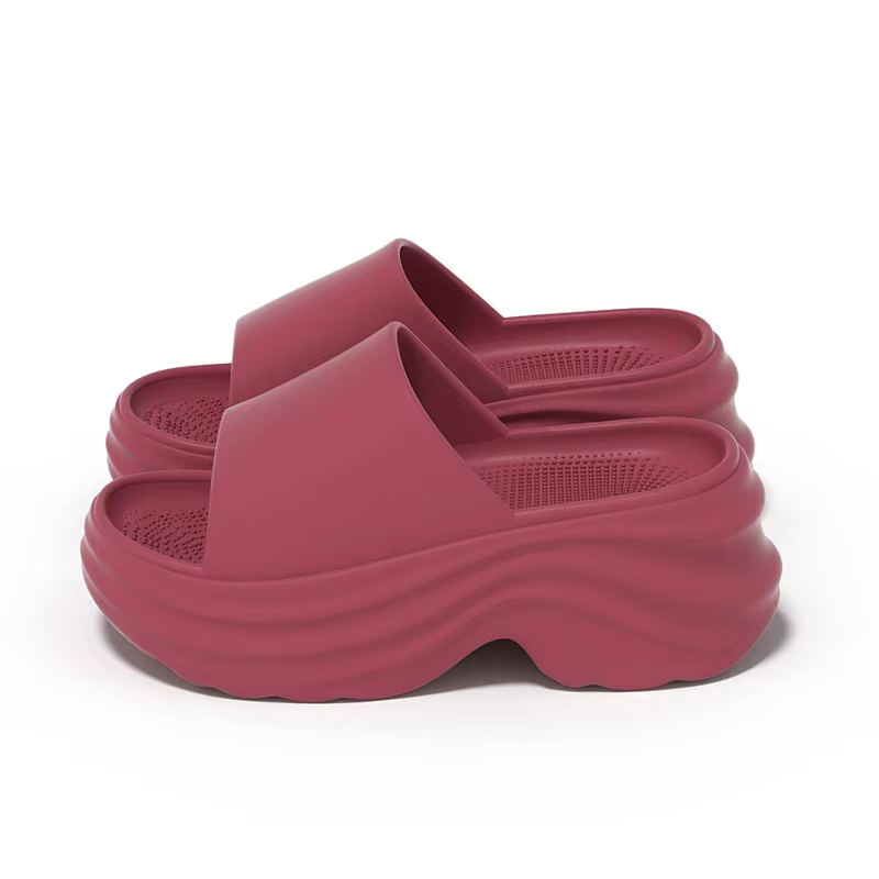 Women's EVA Platform Slippers Women Thick Sole Non Slip Beach Slides Sandals For Women Summer Soft Sole Wedge Heel Slipper